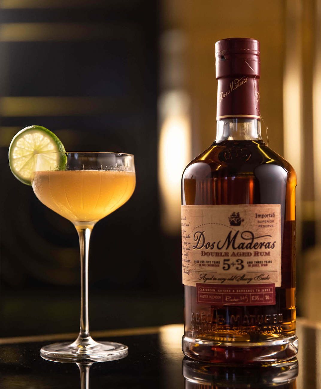 Dos-Maderas-Cocktail-Daiquiri - Snadné portfolio tmavých rumových koktejlů