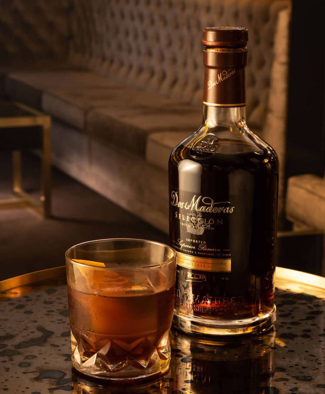 Dos-Maderas-Cocktail-Old Fashioned- Easy dark rum cocktails portfolio