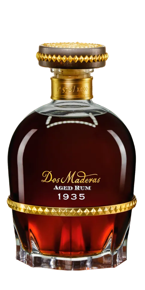 Botella de ron Dos Maderas 1935